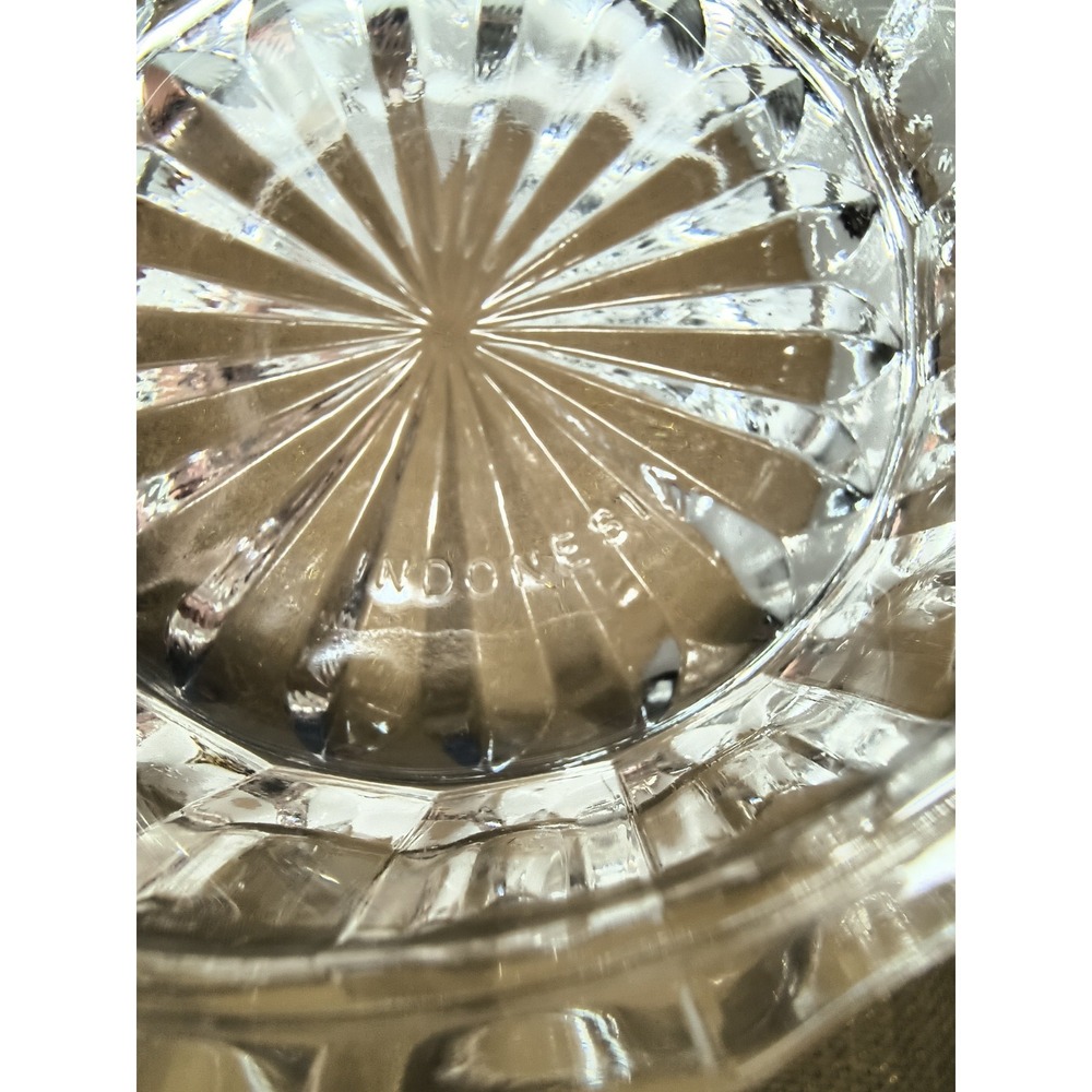 Vintage Godinger Silver Plate Lid Glass Jewelry Trinket Box Powder Puff Bowl - Picture 6 of 8